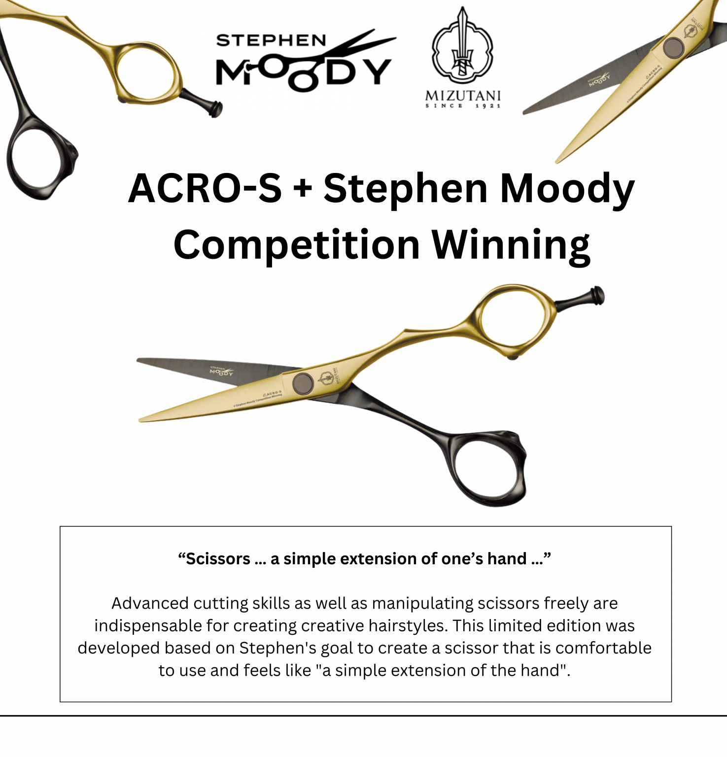 Mizutani ACRO-S + Stephen Moody Competition Winning